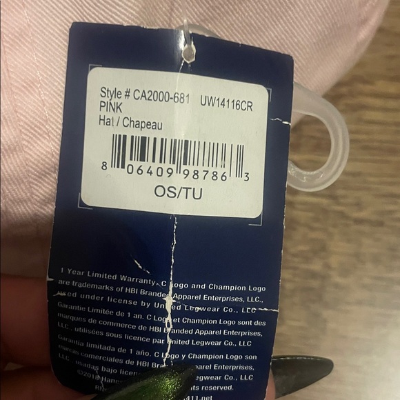 Pink Champion Paul de Franco BTFL BSTRD emotionally exhausted baseball cap - Picture 3 of 6